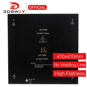 スキャン3DSWAY 3Dプリンターパーツ410x410mm 24VヒートベッドプラットフォームブラックMK3ホットベッド3mmアルミニウム基板プレート付きサーミスタケーブル