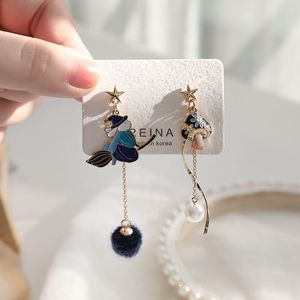 Dangle Earrings 2023 Asymmetric Long For Women Cute Witch Mushroom Ball Drop Charm Jewelry Gifts