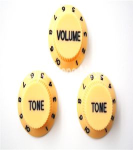 Cream Dark Blue 1 Volume2 Tone Electric Guitar Control Knobs For Fender STSQ Style Electric Guitar Wholes5099576