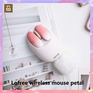 Mice Lofree wireless mouse petal bluetooth dualmode mouse for girls love laptop computer office and home