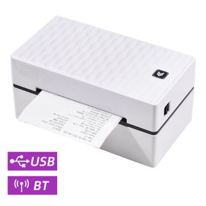 Drucker Desktop Thermo -Etikettdrucker für 4x6 Versandpaket -Label Druck Wireless BT USB 180 mm/s Thermaldrucker max.110mm Papier