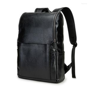 Backpack Men Anti Theft Laptop Backbags Leather Stylish Travel Bagpack Male Computer School Bag For Boys Rugzak Sac A Dos Homme