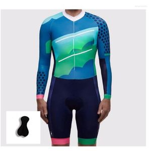 Racing Sets Cycling Pro equipe de manga longa shorts skinsuites de bicicleta jersey masculino macacão mtb Mountain Bicycle Triathlon Suits roupas