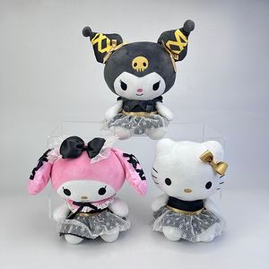 Wholesale anime new products black gold Kuromi plush toys children's games playmate company activities gift room decorations