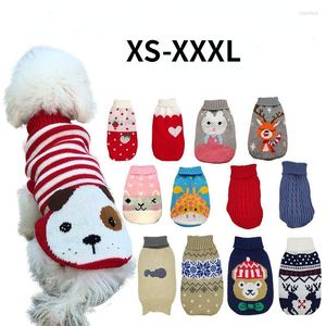 Roupos de roupas de cachorro Pullover de suéter de gato de inverno para cães pequenos Chihuahua yorkies jaqueta de cachorro Halloween Pet Clothing natal