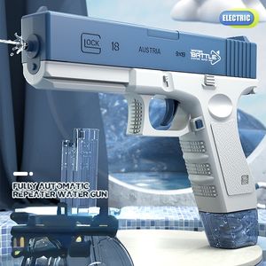 Gun Toys Elektrische Wasserpistole Spielzeug Bursts Kinder Hochdruck Starke Ladeenergie Entblößtes Wasser Automatisches Wasserspray Glock 230526