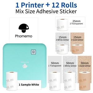 Printers Phomemo M02 Pro Portable Mini Black White Photo Printer Inkless Pocket Printer Wireless Picture Mobile Thermal Printer