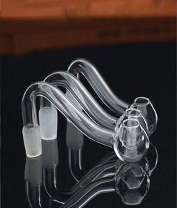 Pyrex Glass hookahs 10mm Quemador de aceite Tabaco Adaptador de tazón doblado Tubo Bong grueso Pipa de humo Quema de uñas Accesorios Jumbo7325715