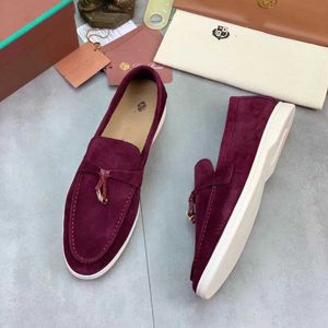 Piana mocka casual skor för kvinnor runda tå loafers mental dekor chic fritid sko designer lyx varumärke lägenheter glid på tjocka sula tränare loros med låda