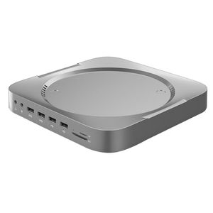 Stations TypeC-Hub mit Festplattengehäuse, HDMI-kompatible 3-in-1-HDD-Gehäuse-Dockingstation für Mac Mini