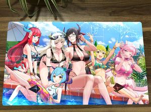 Spoczywa Yugioh Dragonmaid Girls TCG Mat Trading Mat Mat CCG Playmat Antisllip Guma Myszka Mysz