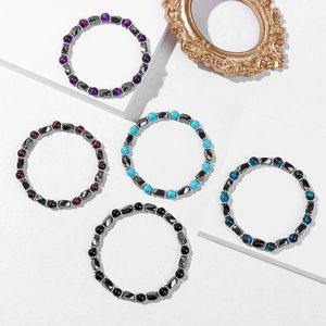 Magnetite Stone Beaded Bracelet Healing Crystal Gemstone Charm Chakra Bracelet Women Men Fashion Jewelry