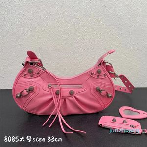 Vintage Motosiklet Yarım Ay Crossbody Pochette Bag Lüks Kadınlar Mens Tasarımcı Satchel Para çantası çanta omuz debriyaj çantaları