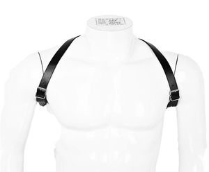 Najnowsze mężczyźni bielizna imitacja skórzana wiązka ramion pas paski punkowe rajstopy na klatce piersiowej obwódki Zentai8064678