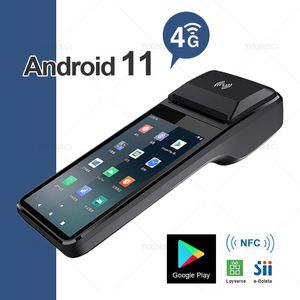 Принтеры New Android 11 System 4G POS PDA с NFC 1D сканером 58 -мм теплового получения Bluetooth Printer Printer Wi -Fi для Loyverse SII
