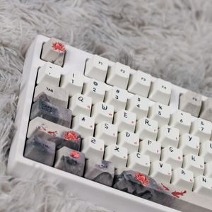 Combos corante fetiche fino koi keycaps pbt 5 faces sublimação keycap oem perfil 108 chaves compatíveis gk61 87 104 108 teclados mecânicos