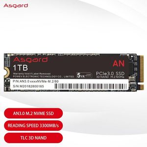 Guida asgard an3.0 m.2 nvme 512gb 1t pcie3.0 x4 disco rigido interno SSD M2 2280 per laptop desktop