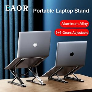 Stand EAOR Universal Aluminum Alloy Laptop Stand Portable Desktop Folding Stand Adjustable Lifting Heighten Laptop Cooling Holder Base
