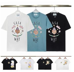 القمصان للرجال Casablanca Men Designer Womens T Shirts Casablanc Shirt ارتداء الصيف جولة العرق العرق تمتص الأكمام القصيرة في الهواء الطلق.