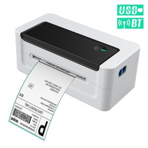 Printers 110mm Thermal Label Printer 150mm/s High Speed Printing Shipping Label 4x6 Paper Width For Office/Market/Warehouse USB+BT