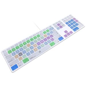 Capas Final Cut Pro X Hot Keys Design Teclado de teclado para teclado Apple com teclado numérico usb com fio para iMac G6 Desktoppc Wired