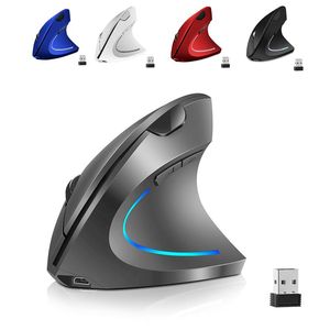 Mäuse Xiaomi Ergonomische vertikale Maus 2,4 g drahtlosen linken linken Computer -Gaming -Mäuse USB Optical Maus Gamer nach Laptop -PC