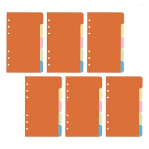 Pz Divisori mensili Etichette in plastica A6 Planner Accessori Pagina Raccoglitore colorato Clip Portafoglio per notebook