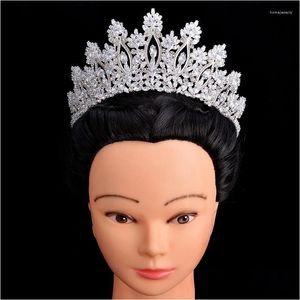 Clipes de cabelo barrettes tiaras e coroas hadiyana design de moda clássica acessórios de noiva de aniversário de casamento feminino bc5070 príncipes dhbcx