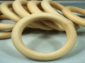 50 Uds. Conectores de cuentas de madera Natural de 4070mm círculos anillos de madera cuentas de plomo redondo sin terminar fabricación de joyería de madera Natural Find9902890
