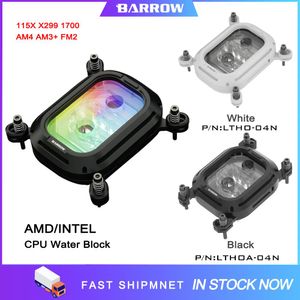 Cooling Barrow AMD/INTEL115X X299 1700 RGB CPU Water Block CPU Cooler for AM4 AM3+ FM2 Systems PC Water Cooling Waterblock Digital RGB