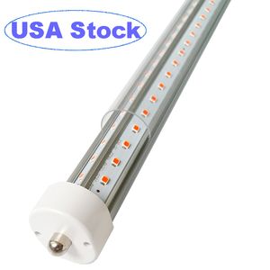 Single Pin T8 72W LED Tube Light Bulb 8FT Double Row LEDs,FA8 Base Led Shop Lights 250W Fluorescent Lamp Replacement Dual-Ended Power, Cool White 6000K crestech