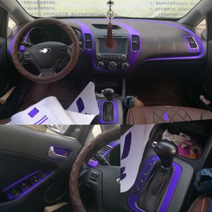 Car-Styling 3D/5D Carbon Fiber Car Interior Center Console Color Change Molding Sticker Decals For Kia K3 20113-2018