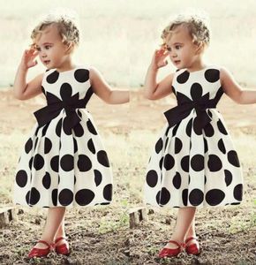 Girl039s Dresses Toddler Baby Girls Dress Sleeveless Vintage Polka Dot Print Princess Clothes Elegant Swing Party Pageant6394741