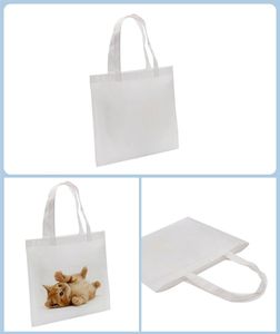 Scanning 10pcs/lot Blank Nonwoven Fabrics Bags Packet For Sublimation Printing by Flat Heat Press DIY 38x40.6cm