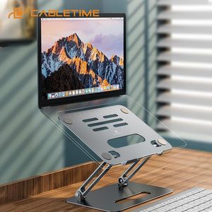 Stand CableTime in alluminio per laptop standard di regolazione multipla piegabile ad alta forza per supporto per tablet per laptop Stitore S21