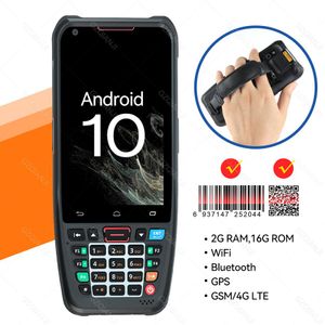 Accessoires 4G Handheld PDA Android 10 Barcode QR 1D 2D -Scanner mit Tastatur POS -Terminal NFC Reader Data Collector WiFi 4G Bluetooth GPS