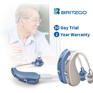 Other Health Beauty Items Britzgo Rechargeable Hearing Aid Mini Digital Listen Sound Amplifier Wireless Ear Aids for Elderly Deafness to Severe hear Loss 230526