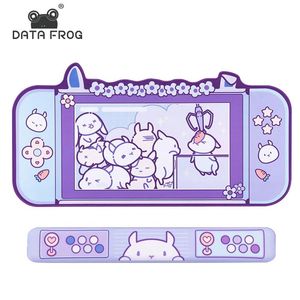 Almofadas dados sapo grande mousepad kawaii rato armadilha gamer rosa dos desenhos animados teclado tapete de mesa 80*40cm esteira pulso resto jogo almofada acessórios