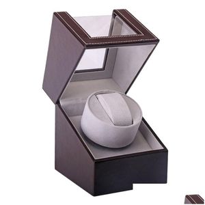 Jewelry Pouches Bags Storage Organizer Display Casket Motor Shaker Holder Matic Mechanical Watch Winder Box Winding Case Us Plug Dr Dhgxe