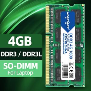 Rams Heoririedy DDR3 4GB 8GB för bärbar dator 1600 MHz Memory Ram DDR3L MacBook Computer Compatible 1333 MHz 4 GB 1,5V 1,35V
