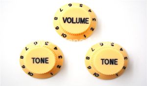 Cream Dark Blue 1 Volume2 Tone Electric Guitar Control Knobs For Fender STSQ Style Electric Guitar Wholes9453855