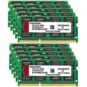 RAM 10 pezzi set DDR3 2GB RAM 1333Mhz PC310600S SODIMM LAPTOP 204 Pin 1.35V o 1.5V NON ECC