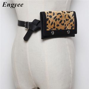 Waist Bags Engyee Vintage Women Belt Bag Mobile Pouch Leopard Pack Travel Horse Hair Fanny Packs Bum Purse And Handbag