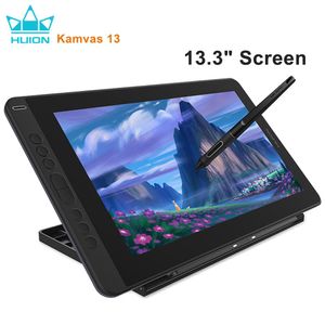 Tablets HUION Kamvas 13 Black Graphic Drawing Tablet Monitor Full Lamination Drawing Monitor Gamut 120%sRGB 266PPS with Express Keys