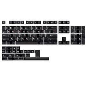 Combos DSA Black KeyCaps PBT Material Keyboard Cap Japanese and Korean Tecken för MX Switch Mechanical Keyboards