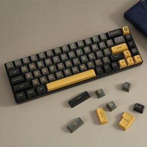 Combos SA Profile Keycaps Black Shimmer 172 Pieces Keycaps for Full/TKL/ 60 65 75 80 96 Percent Mechanical Keyboard with 7U Space Key