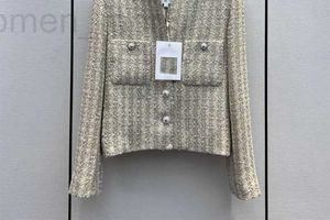 Kvinnorjackor Designer N2023 Ny jacka Fashion Autumn Winter C Tweed Leisure Spring Coats Cardigan Birthday Mors dag Gift BVDU