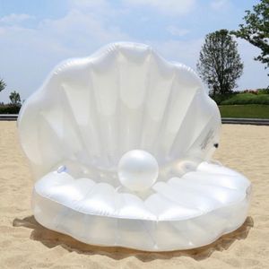 Sand Play Water Fun Flatable Pool Floating Summer Lounge Bed Water Swimming Pool Accessories Air Soffa Outdoor Sports Foldbar Uppblåsbar säng 230526