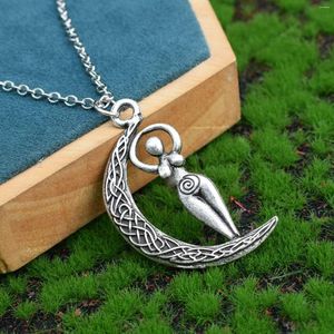 Łańcuchy 10pcs Wicca Moon Bogini wisiorek dla kobiet Naszyjka pogańska amulet Wiccan Biżuteria Dostawcy