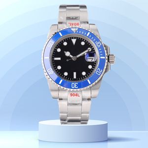 movimento de relógio automático masculino relógios de alta qualidade 40 mm função à prova d'água data automática 2813 movimento cerâmica luminosa relógios de pulso de luxo dhgate